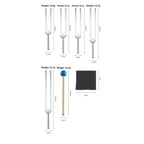 Tuning Fork Set - 9 Tuning Forks Perfect for Healing, Chakra, Sound Therapy, Keep Body, Mind and Spirit in Perfect Harmony.(174 Hz, 285 Hz, 396 Hz, 417 Hz, 528 Hz, 639 Hz etc)