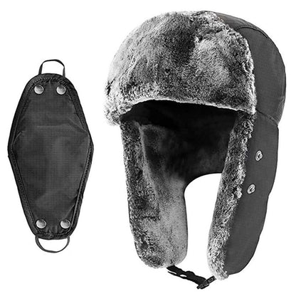 Winter Hats for Women Men Trapper Hat with Ear Flaps Warm Fur Fuzzy Hats for Cold Weather Trapper Hat Ear Flaps