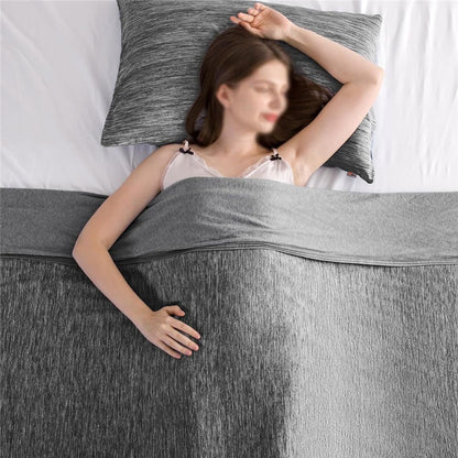 Cooling Blankets for Hot Sleepers - Summer Blanket Thin Lightweight Breathable Soft Double Side Enhanced Cooling for Bed Couch Sofa, Keep Cool for Night Sweats (Grey, 60 x 80 inches)
