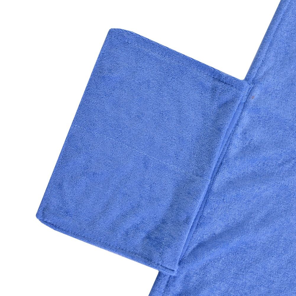 Double Layer Chaise Lounge Pool Chair Cover Beach Towel Fitted Elastic Pocket Won't Slide 85" L x 30" W-Royal Blue