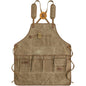Chef Apron, Waterdrop Resistant Cotton Canvas Cross Back Adjustable Apron, 70*74.5cm(Cappuccino Brown)