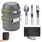 Camping Cookware Set Portable Camping Mess Kit Cooking Set Camping Cooking Set Outdoor with Stove Spoon Fork Cutter for Picnic Hiking Backpacking Travel