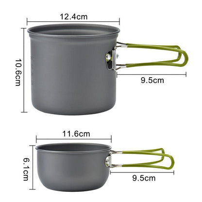 Camping Cookware Set Portable Camping Mess Kit Cooking Set Camping Cooking Set Outdoor with Stove Spoon Fork Cutter for Picnic Hiking Backpacking Travel
