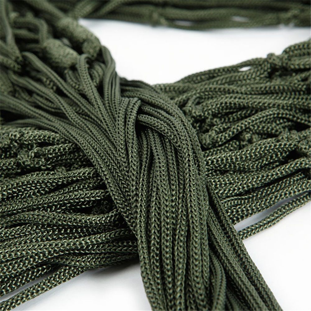 Travel Hammock,Camping Hammock, Outdoor Sport Hammock Army Green Net Mesh Nylon Sleeping Bed with Hooks for Garden Beach Camping Hunting Hiking Traveling (Green)