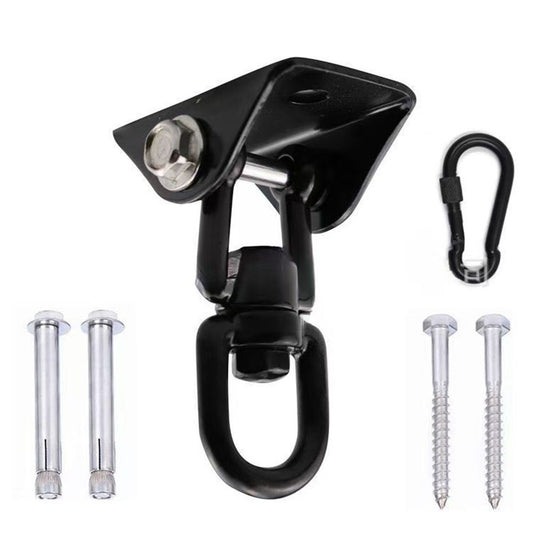 Hammock Hanging Kit,Hanging Chair Hardware 360°Rotating Capacity Hammock Hooks Heavy Duty,Hammock Chair Hanging Kit & Swing Ceiling Hook Snap for Hammock Chair Stand,Seat, Tree,Yoga,Gym(Black)