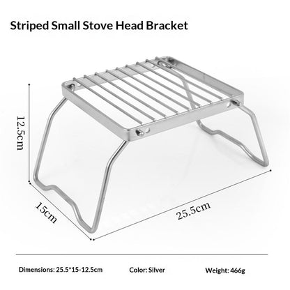 Portable Folding Camping Campfire Grill over Fire Split Stoves 304 Stainless Steel (Grid wire）