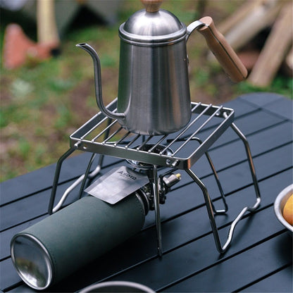 Portable Folding Camping Campfire Grill over Fire Split Stoves 304 Stainless Steel (Grid wire）