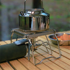 Portable Folding Camping Campfire Grill over Fire Split Stoves 304 Stainless Steel (Grid wire）