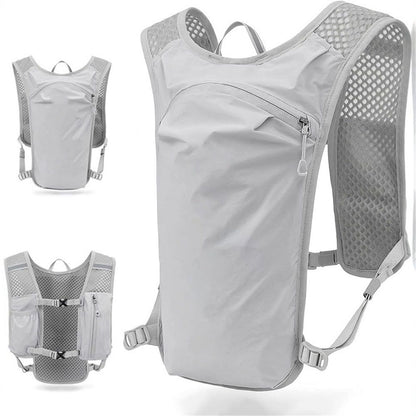 Hiking Hydration Pack  Running Backpack Daypack Vest with  Water Bladder for Women Men Cycling Biking Trail Race（granny gray）
