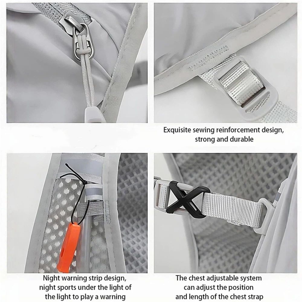 Hiking Hydration Pack  Running Backpack Daypack Vest with  Water Bladder for Women Men Cycling Biking Trail Race（granny gray）