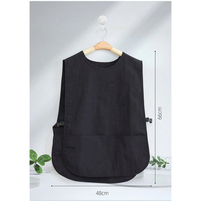 Waterproof Apron for Women with Pockets Barber Smock Buckle Design Hair Stylist Apron for Kitchen Garden Men