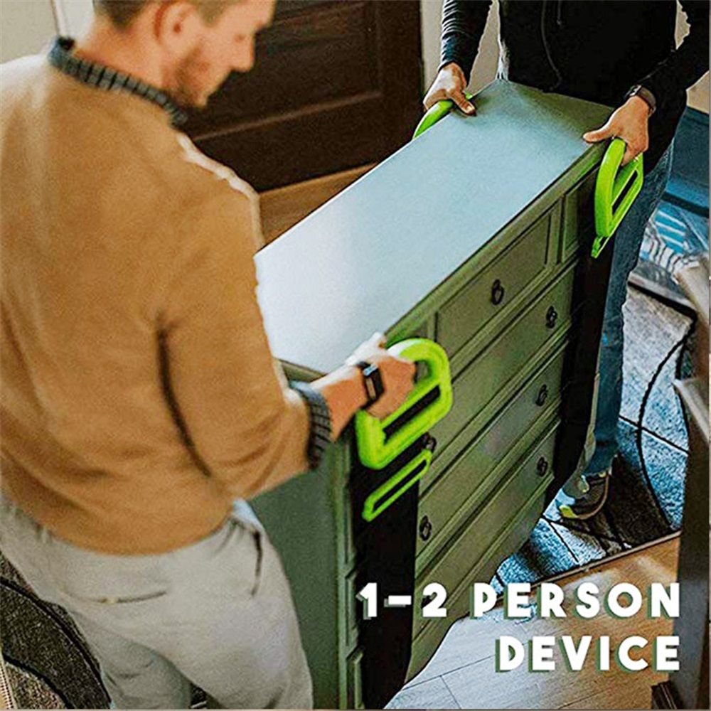 Adjustable Lifting Moving Straps - 2 Pack Furniture Moving Straps for Furniture, Boxes, Mattress, Construction Materials and Heavy, Supports Up to 220 Lbs
