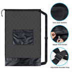 Extra Large Heavy Duty Mesh Bag. Best for Soccer Ball, Water Sports, Beach Cloth, Swimming Gears. Adjustable Shoulder Strap. Secure Side Pocket（30” x 40”）