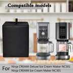 Ice Cream Maker Cover Heavy Duty Heat-resistant Waterproof Dust Protective Frozen Treat Maker Cover Case （black,There is only one dust cover）