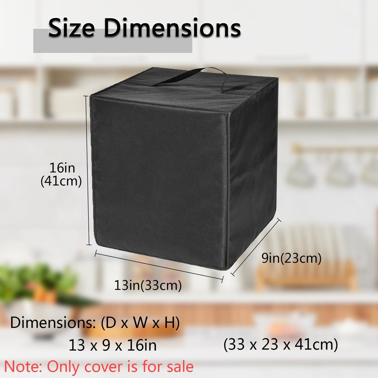 Ice Cream Maker Cover Heavy Duty Heat-resistant Waterproof Dust Protective Frozen Treat Maker Cover Case （black,There is only one dust cover）