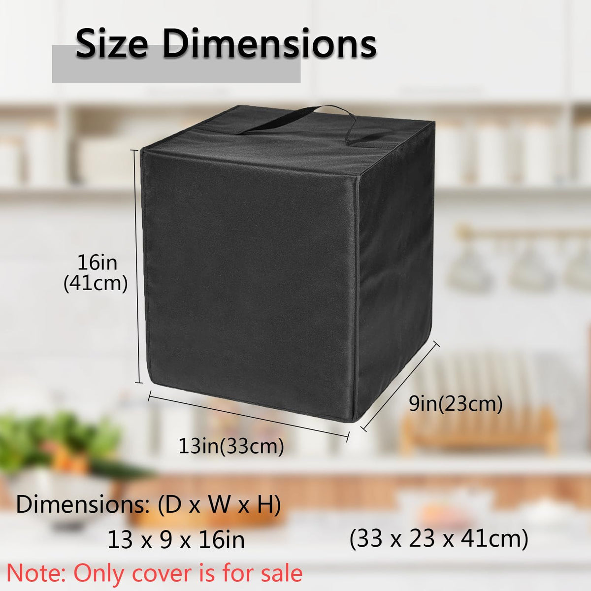 Ice Cream Maker Cover Heavy Duty Heat-resistant Waterproof Dust Protective Frozen Treat Maker Cover Case （black,There is only one dust cover）
