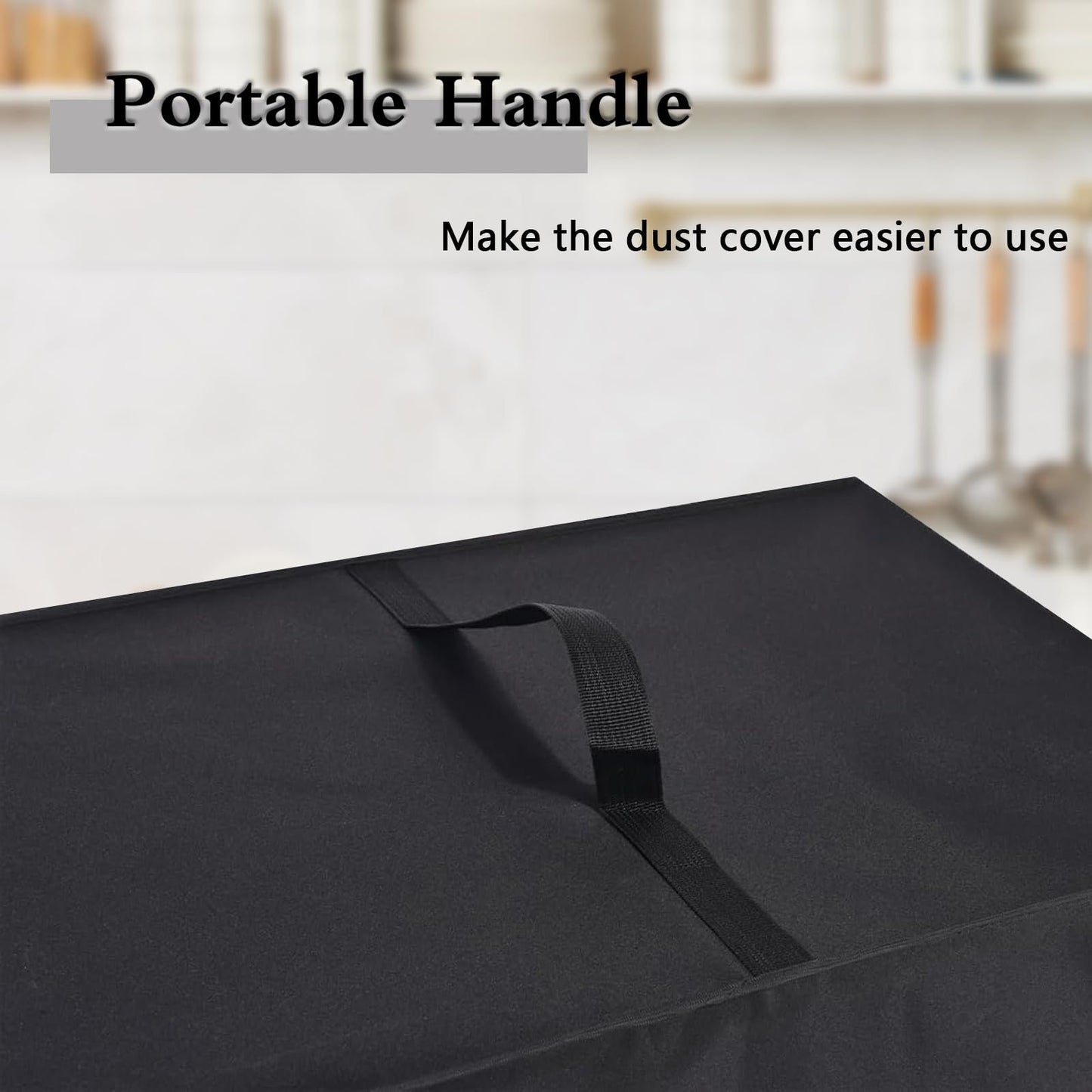 Ice Cream Maker Cover Heavy Duty Heat-resistant Waterproof Dust Protective Frozen Treat Maker Cover Case （black,There is only one dust cover）