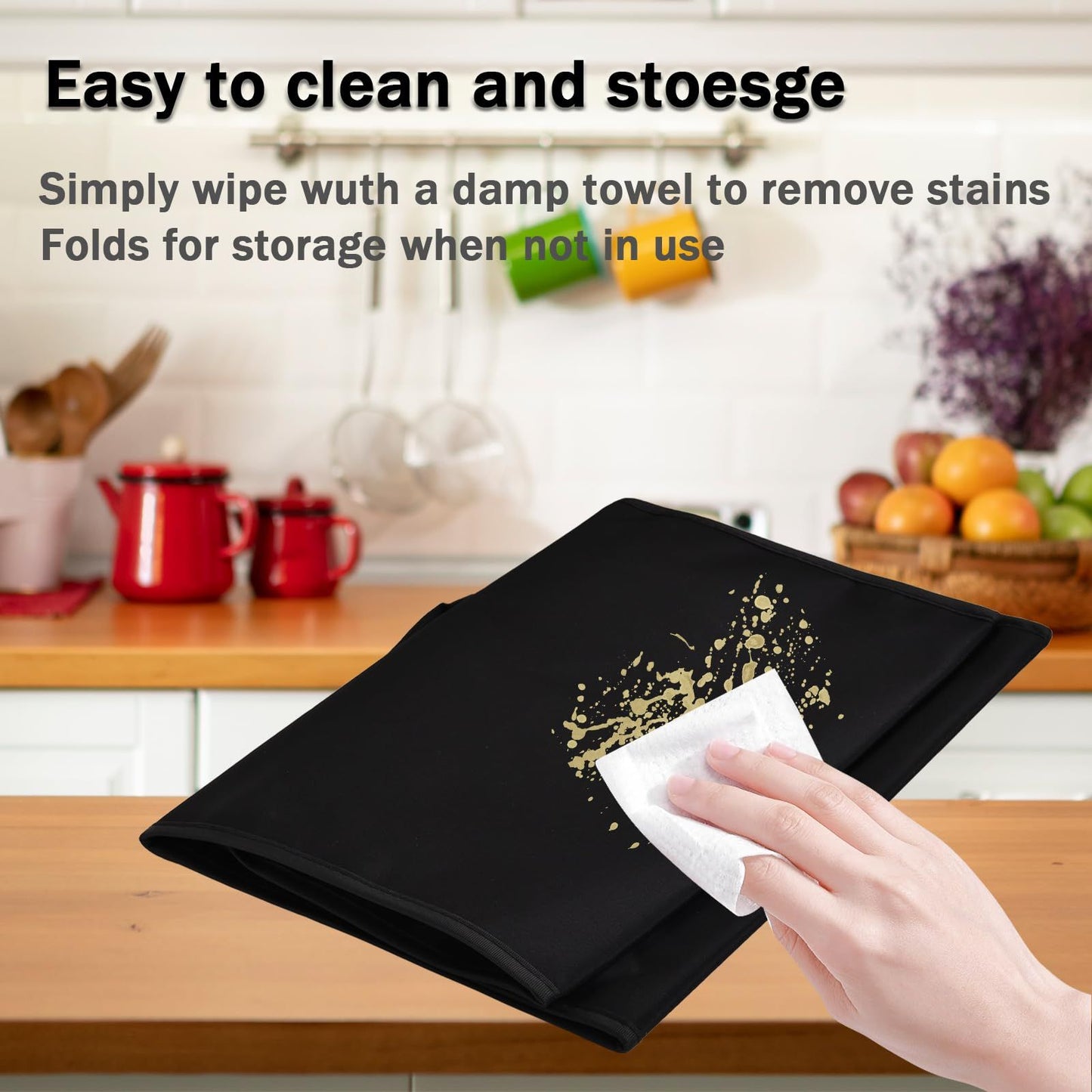 Ice Cream Maker Cover Heavy Duty Heat-resistant Waterproof Dust Protective Frozen Treat Maker Cover Case （black,There is only one dust cover）