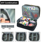 Double-Layer Sewing Bag Accessories Organizer, Large Sewing Supplies Storage for Tools Kit, Thread, Needles, Pins, Buttons - Bag Only