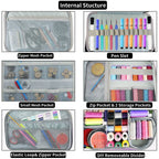 Double-Layer Sewing Bag Accessories Organizer, Large Sewing Supplies Storage for Tools Kit, Thread, Needles, Pins, Buttons - Bag Only