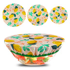 Reusable Cloth Bowl Cover Collection Machine Washable, with Elastic Stretch for Food Storage, 10.62"/8.66"/7.87" Diameter, Farmhouse Plaid, 3 Piece