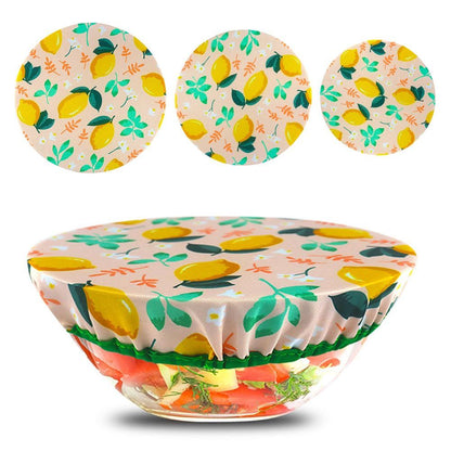 Reusable Cloth Bowl Cover Collection Machine Washable, with Elastic Stretch for Food Storage, 10.62"/8.66"/7.87" Diameter, Farmhouse Plaid, 3 Piece