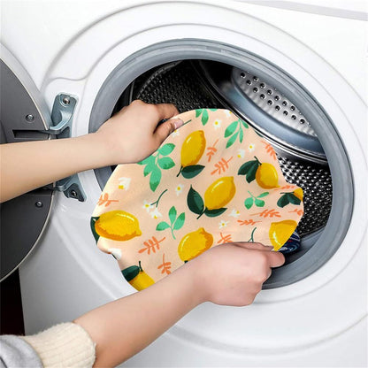 Reusable Cloth Bowl Cover Collection Machine Washable, with Elastic Stretch for Food Storage, 10.62"/8.66"/7.87" Diameter, Farmhouse Plaid, 3 Piece