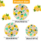 Reusable Cloth Bowl Cover Collection Machine Washable, with Elastic Stretch for Food Storage, 10.62"/8.66"/7.87" Diameter, Farmhouse Plaid, 3 Piece