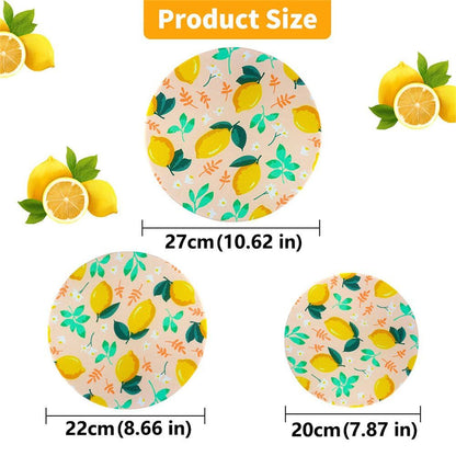 Reusable Cloth Bowl Cover Collection Machine Washable, with Elastic Stretch for Food Storage, 10.62"/8.66"/7.87" Diameter, Farmhouse Plaid, 3 Piece