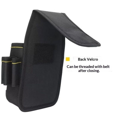 Tool Belt Pouch,with Adjustable Belt, Multiple Storage for Technician for Electrician Tools (Black,noiy bag)
