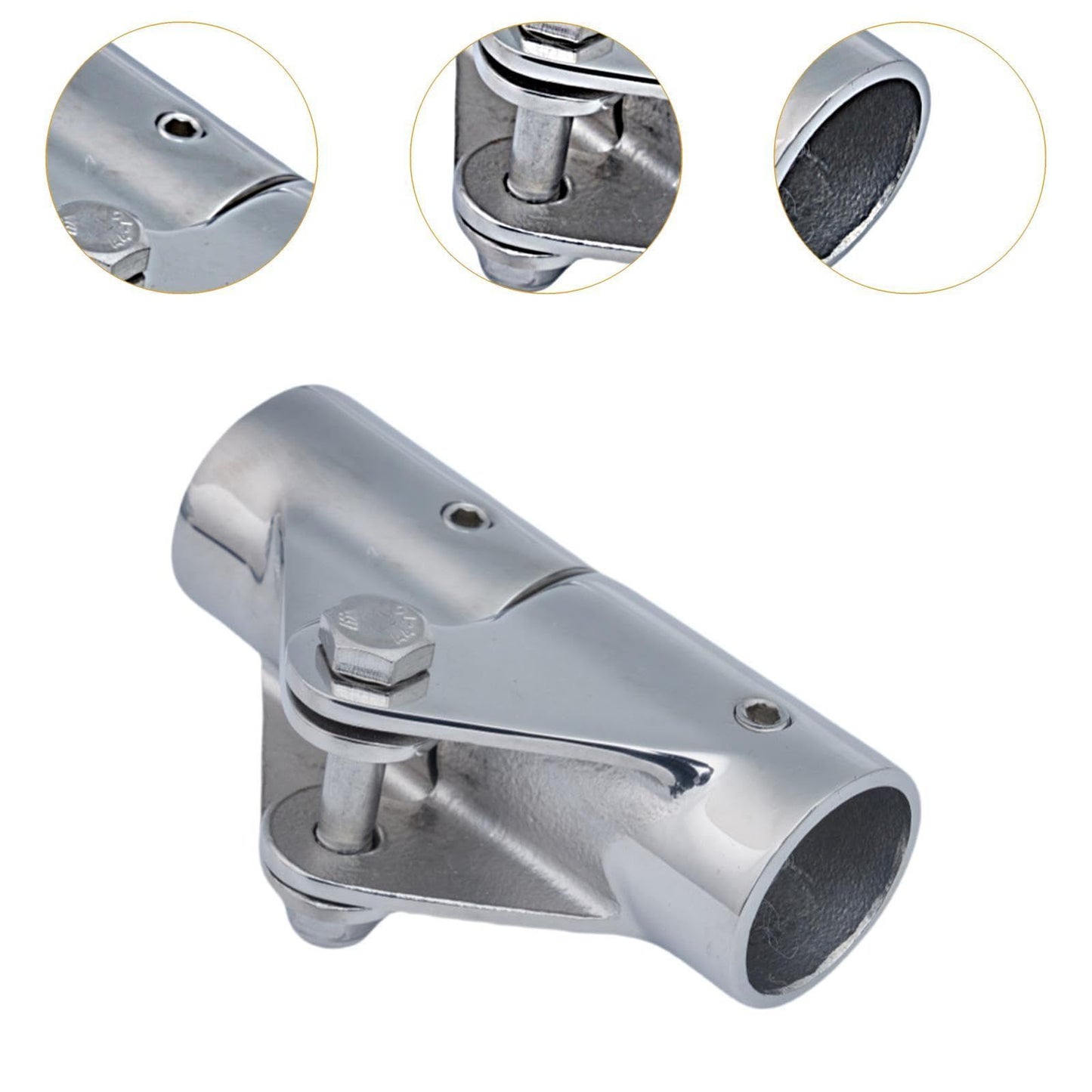 25mm Marine Boat Stainless Steel Folding Swivel Coupling Tube Pipe Connector Fitting Boat Hardware Boat Pipe Connector