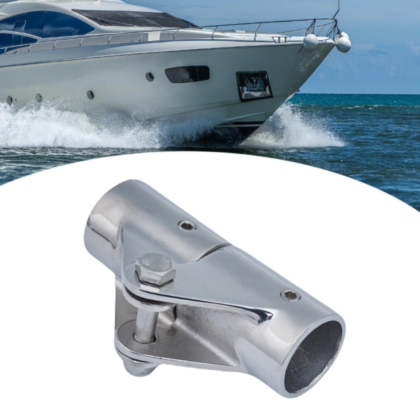 25mm Marine Boat Stainless Steel Folding Swivel Coupling Tube Pipe Connector Fitting Boat Hardware Boat Pipe Connector