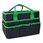 Large Multi-Functional Carrying Bag, 11 Pockets Caddy for Art, Craft, Sewing, Make-up or School, Medical, Office Supplies Organizer, Green（black-green）
