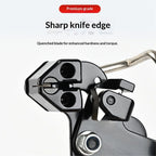Zip Tie Tool, Heavy Duty Zip Tie Cutter, Fasten and Cut Stainless Steel Cable Ties, for Outdoor Chain Link Fence Ties, Exhaust Pipe and Cables, Black One-handed operation