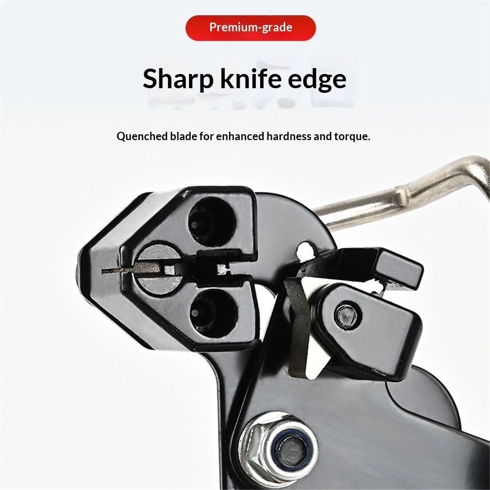 Zip Tie Tool, Heavy Duty Zip Tie Cutter, Fasten and Cut Stainless Steel Cable Ties, for Outdoor Chain Link Fence Ties, Exhaust Pipe and Cables, Black One-handed operation