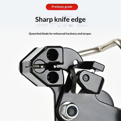 Zip Tie Tool, Heavy Duty Zip Tie Cutter, Fasten and Cut Stainless Steel Cable Ties, for Outdoor Chain Link Fence Ties, Exhaust Pipe and Cables, Black One-handed operation