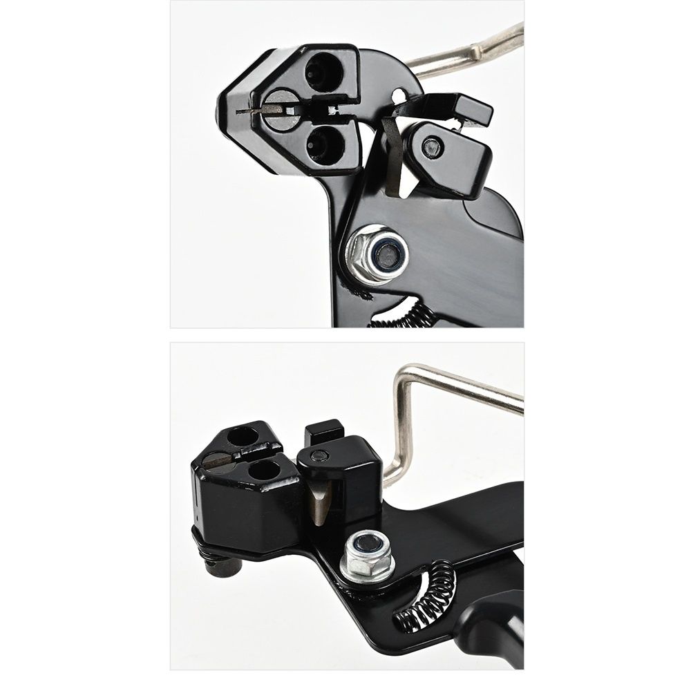 Zip Tie Tool, Heavy Duty Zip Tie Cutter, Fasten and Cut Stainless Steel Cable Ties, for Outdoor Chain Link Fence Ties, Exhaust Pipe and Cables, Black One-handed operation