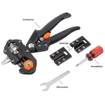 Grafting Tool Kit, Garden Pruner Tools with Replacement Blades, Plant Branch Vine Fruit Tree Cutting Tool Kits Scissors, Perfect for Fruit Trees Grafting (Bag packaging)