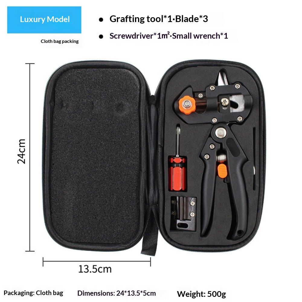 Grafting Tool Kit, Garden Pruner Tools with Replacement Blades, Plant Branch Vine Fruit Tree Cutting Tool Kits Scissors, Perfect for Fruit Trees Grafting (Bag packaging)