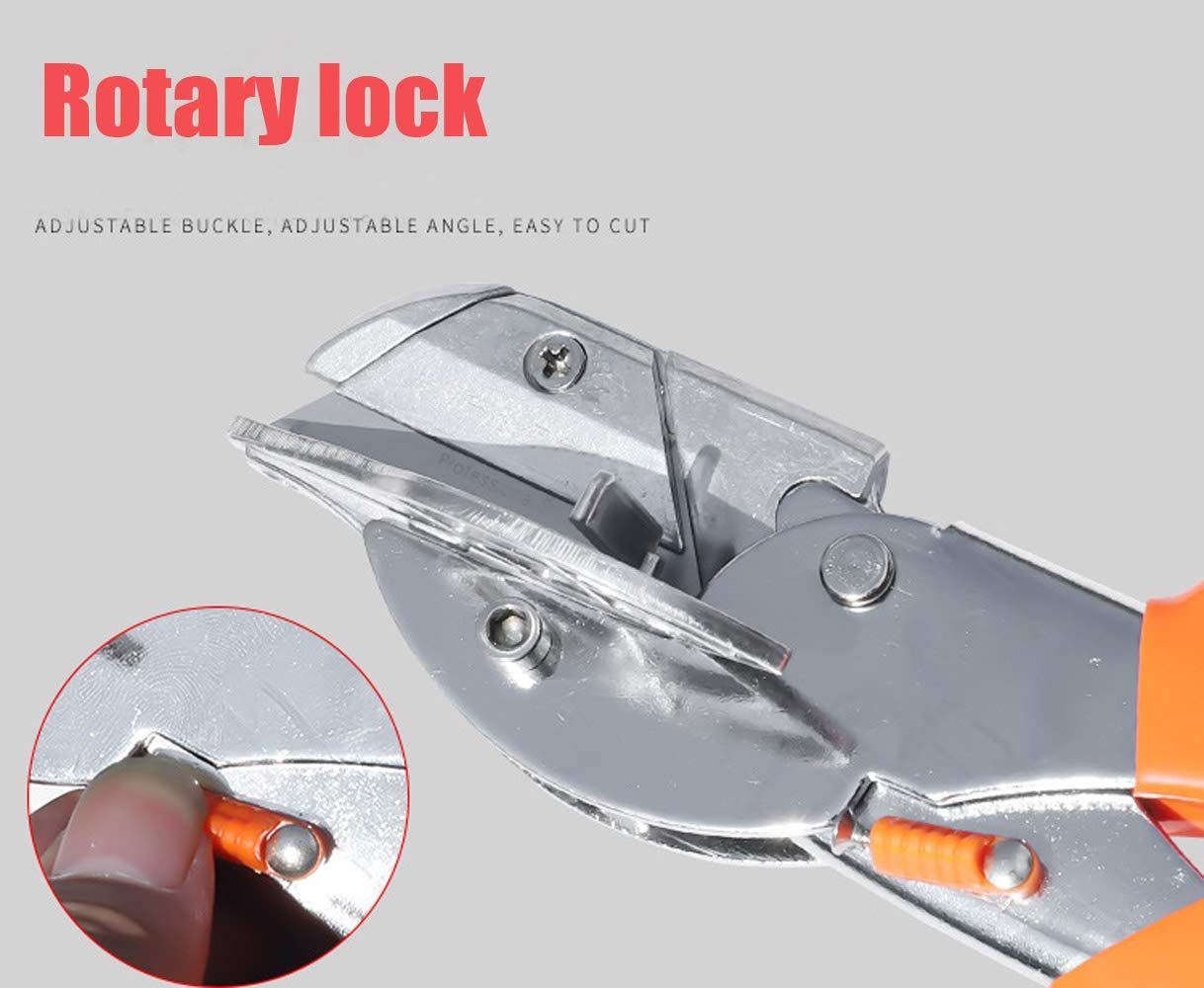 Angle Mitre Shear Cutter - Multifunctional Tool for Angular Cutting of Plastic, PVC, and Molding Trim Adjustable at 45 To 135 Degree