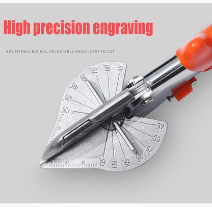 Angle Mitre Shear Cutter - Multifunctional Tool for Angular Cutting of Plastic, PVC, and Molding Trim Adjustable at 45 To 135 Degree