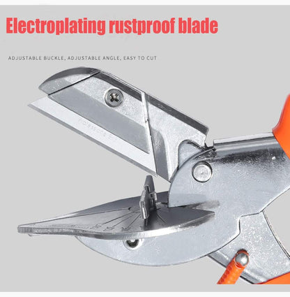 Angle Mitre Shear Cutter - Multifunctional Tool for Angular Cutting of Plastic, PVC, and Molding Trim Adjustable at 45 To 135 Degree