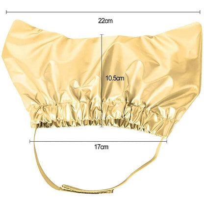 2Pcs Adjustable Pet Shower Caps Bath Ear Protector for Cats and Dogs Reusable Headgear for Grooming Comfortable Lightweight Design Ear Protection(golden)