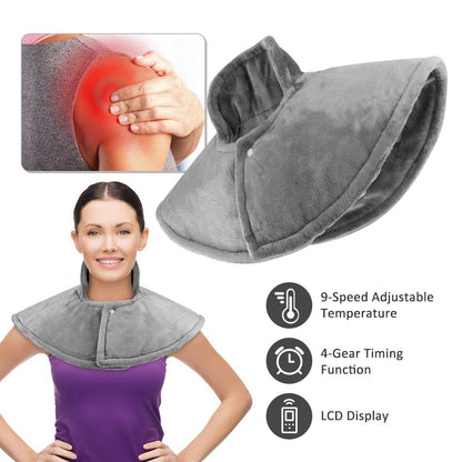 Heating Pad for Neck and Shoulder,Weighted Electric Heated Wrap for Neck and Shoulder , Auto Shut Off Hot Heated Pad, Machine Washable