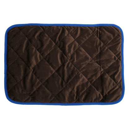 Dog Crate Mat – Waterproof, Non-Slip, Machine Washable Crate Mat – Soft, Durable Kennel Mat for Dogs – Pet Bed for Crates, Travel or Home Use - Coffee color (blue edgingS:40*50CM)