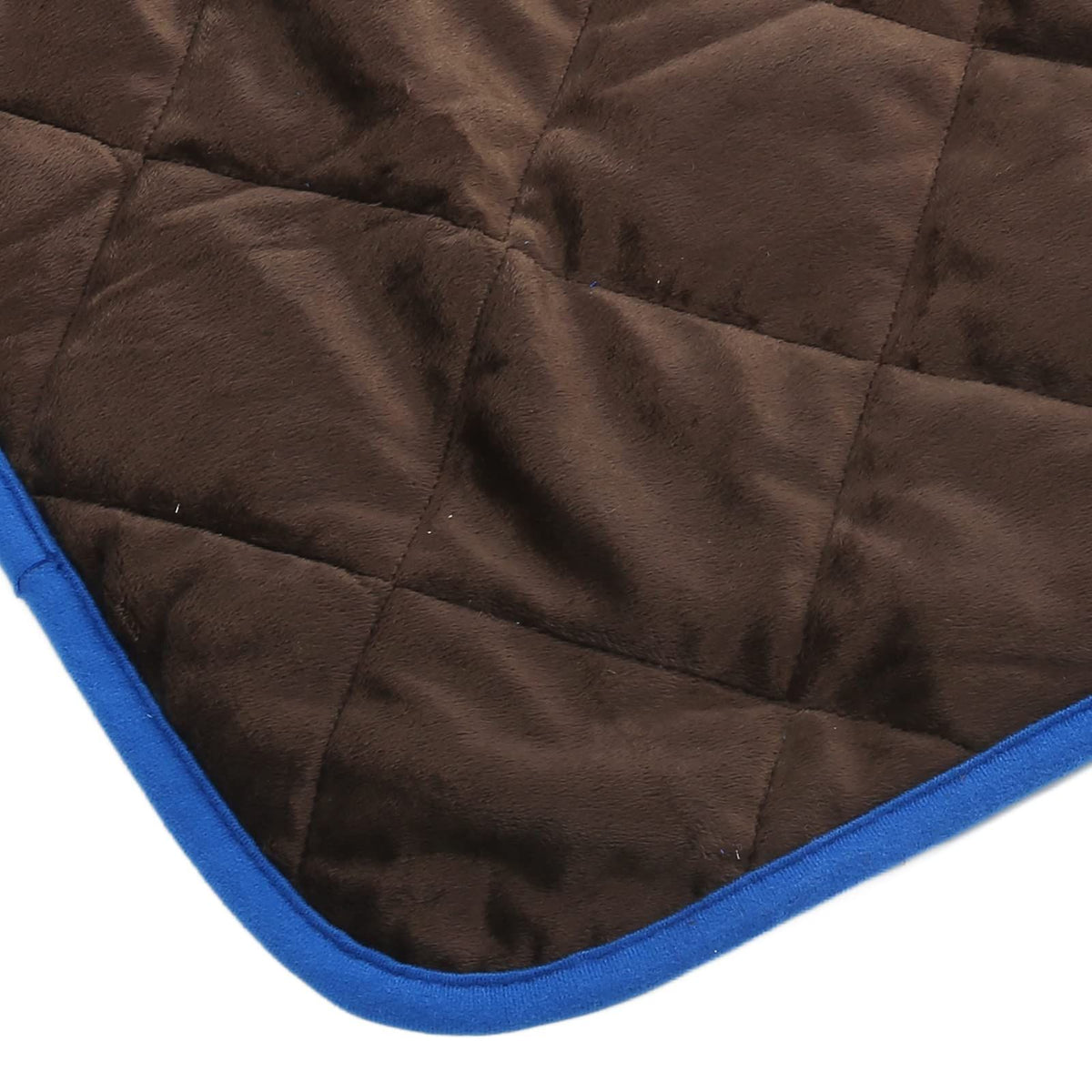 Dog Crate Mat – Waterproof, Non-Slip, Machine Washable Crate Mat – Soft, Durable Kennel Mat for Dogs – Pet Bed for Crates, Travel or Home Use - Coffee color (blue edgingS:40*50CM)