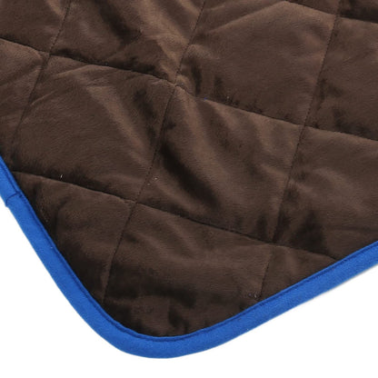 Dog Crate Mat – Waterproof, Non-Slip, Machine Washable Crate Mat – Soft, Durable Kennel Mat for Dogs – Pet Bed for Crates, Travel or Home Use - Coffee color (blue edgingS:40*50CM)