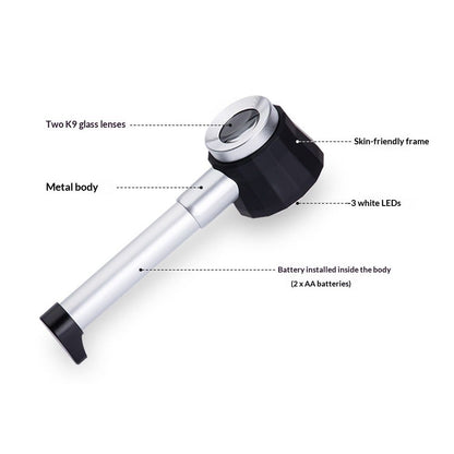 45X Handheld Magnifier with 6 Light, Jeweler Loupes Lighted Magnifying Glass-for Seniors Reading Coins Crafts Jewelry Hobbies