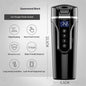 Car Electric Kettle for Travel :12V/24V Small Electric Water Kettle, Multi-Temp Control 500 mL Portable Car Water Boiler for Brewing Coffee Tea,LCD Display 304 Stainless Steel Truck Heating Cup