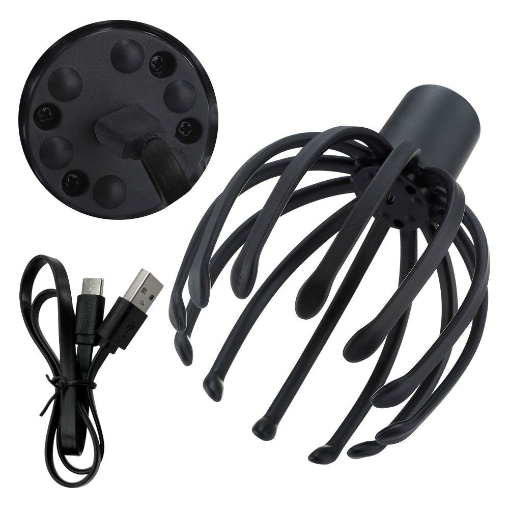 Electric Scalp Massager with 3 Modes, 360 Degree Head Massager, Cordless Portable Head Scratcher for Stress Relax